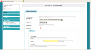 Configuración de un indicador