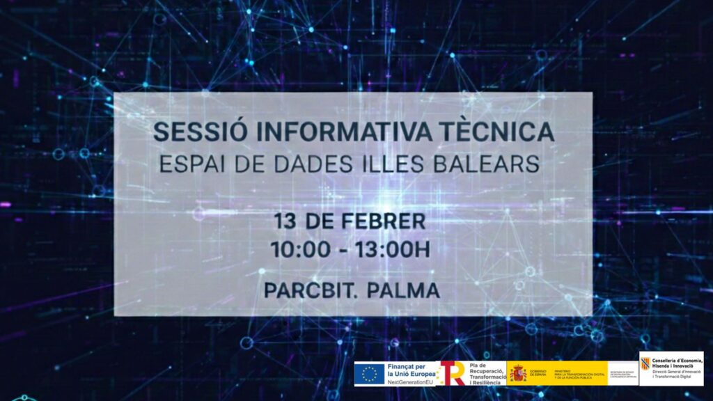 Sessió informativa i tècnica: Espai de dades de les Illes Balears