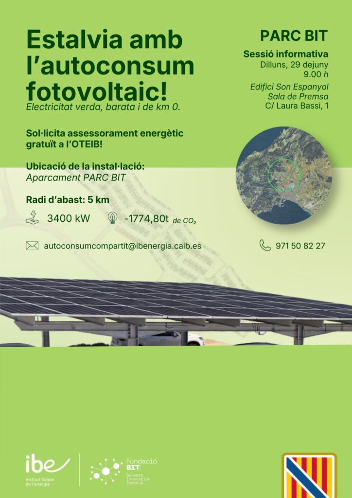 Les empreses del ParcBit podran reduir la factura elèctrica gràcies a un nou projecte d’autoconsum compartit