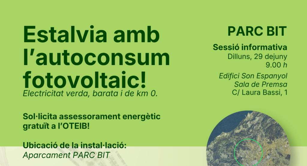 Les empreses del ParcBit podran reduir la factura elèctrica gràcies a un nou projecte d’autoconsum compartit