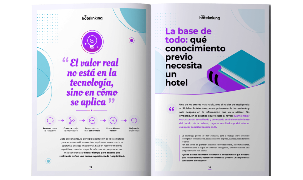 Hotelinking lanza una guía gratuita sobre Inteligencia Artificial aplicada al sector hotelero